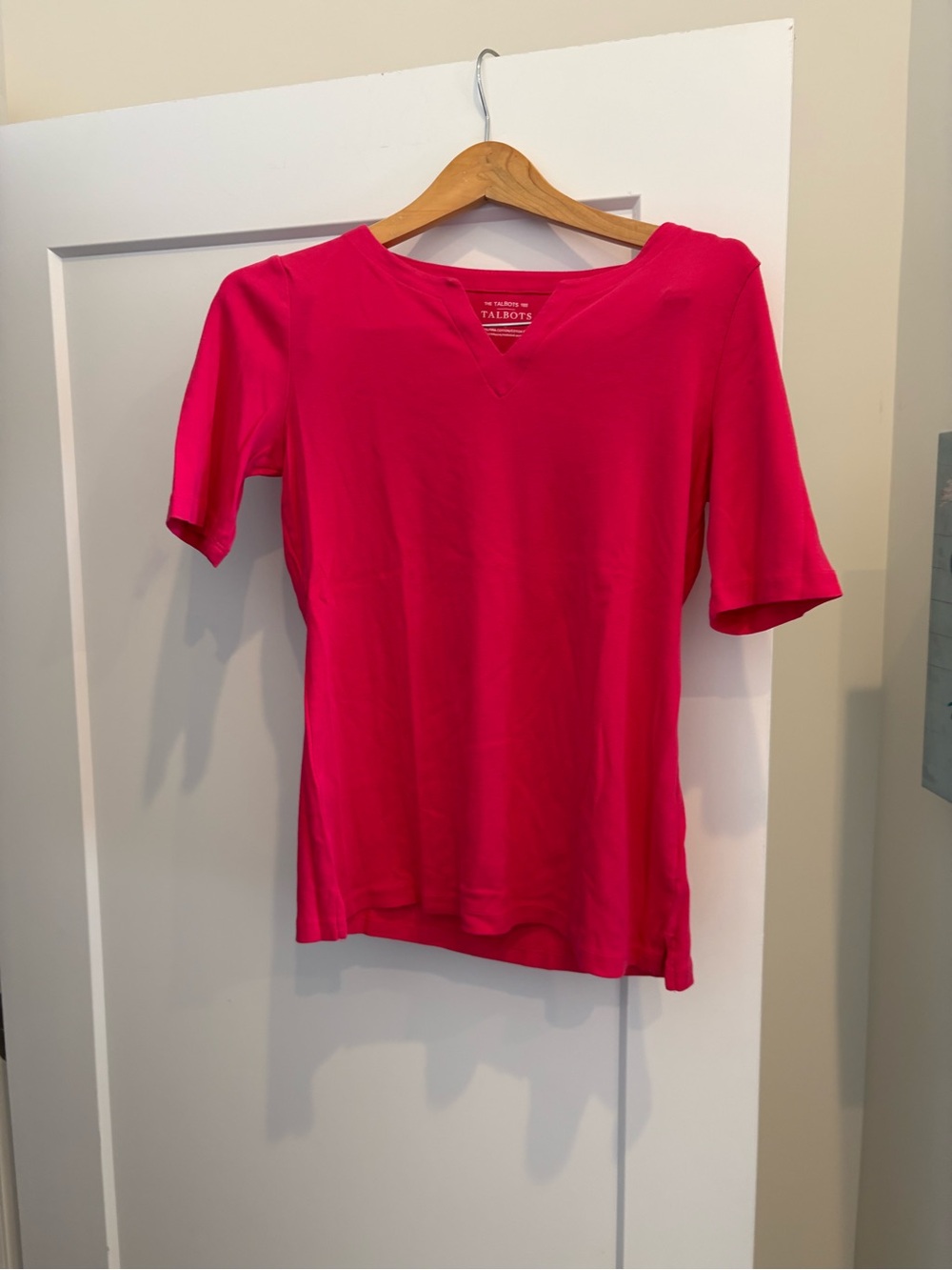 Talbots Pink V-Neck Short Sleeve Top